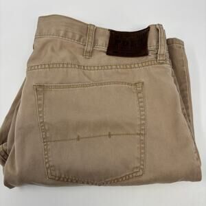 Polo‎ Ralph Lauren Mens 40x29 Light Brown 5 Pocket Design Jeans